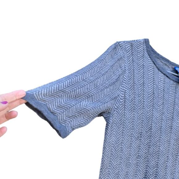 Pendleton Mission Stripe 100% Merino Wool Short Sleeves Knit Sweater Dress M - Picture 10 of 13